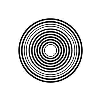 Concentric rings creating a geometric optical illusion pattern vector