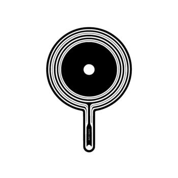 Minimalist of a stylized target with concentric circles and a central dot vector