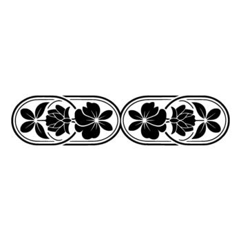 art decorative border featuring repeating oval frames filled with stylized floral elements and elegant botanical motifs vector