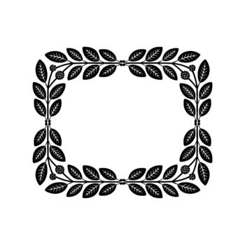 Elegant botanical frame with deep green leaves and vibrant red berries creating a decorative border vector