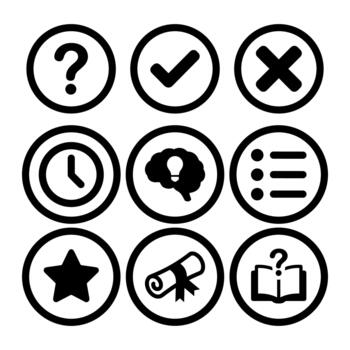 sencillo plano diseño circulo conformado interfaz icono conjunto para web y aplicación vector