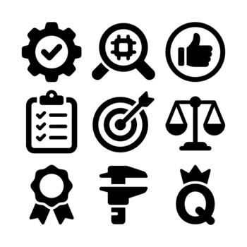 minimalista plano negocio y administración relacionado icono símbolo conjunto diseño vector