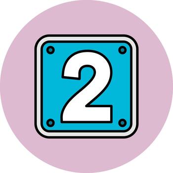 Number 2 Clear Layer Form vector