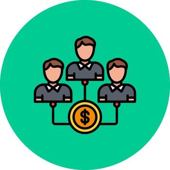 Mutual Fund High-Tech Shape Pattern vector