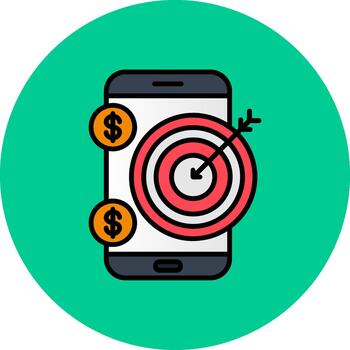 objetivo futuro píxel modelo vector