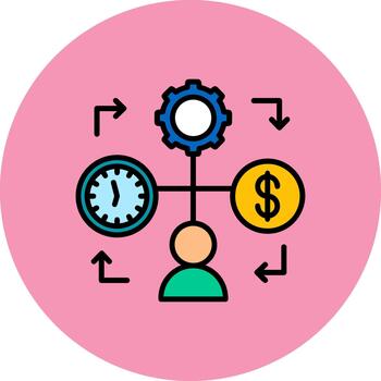 proceso moderno capa simbólico vector