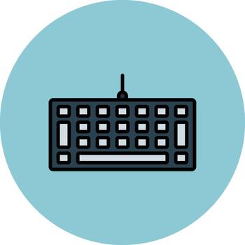 Keyboard Artistic Grid Feature vector