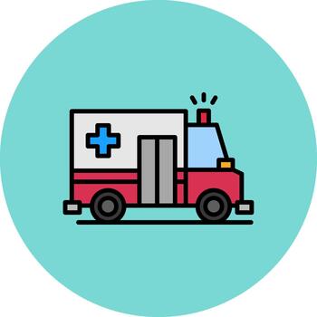 Ambulance Dynamic Color Fragment vector