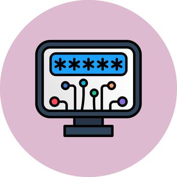 contraseña dinámica carrera elemento vector