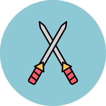 lanzas Delgado línea modelo vector