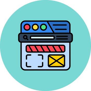 sitio web neutral cuadrícula bloquear vector