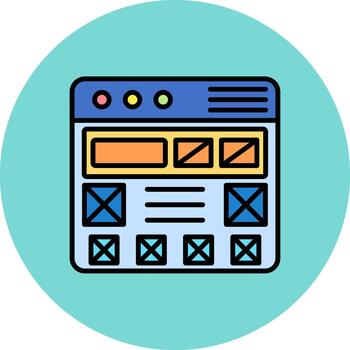 wireframe Advanced Frame Element vector