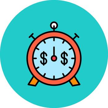 Alarm Clock Elegant Curve Unit vector