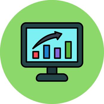 Bar chart Dynamic Color Fragment vector