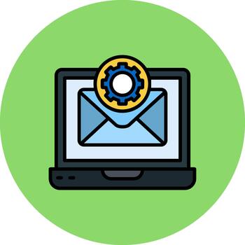 Email Abstract Pattern Block vector