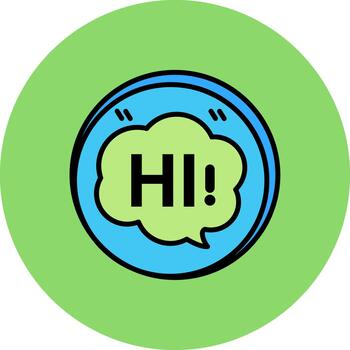 Hi Subtle Stroke Patch vector