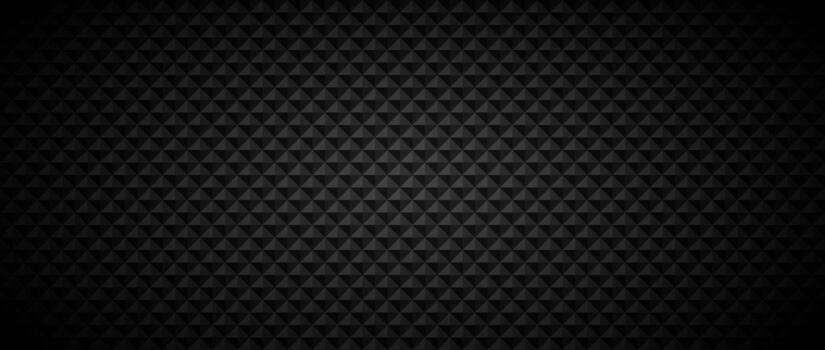 Black tech geometric background. Abstract rhomb tile pattern texture. Futuristic lozenge block grid design wallpaper. Dark grey volume diamond cover backdrop. Illustration isolation concept vector
