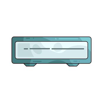 frente ver de un digital reloj vector