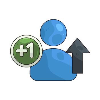 ilustración de añadir uno usuario vector