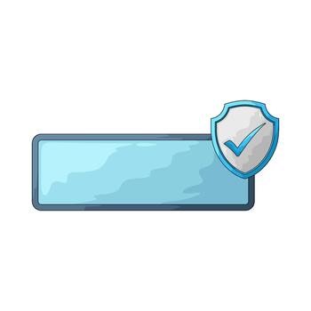 Security Shield Checkmark Button Illustration vector