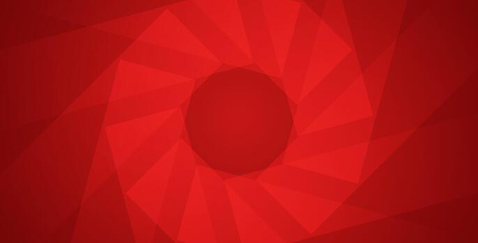 Vibrant red abstract background with a circular spiral pattern and smooth gradient depth, creating a dynamic energetic visual ideal for posters, covers, and modern graphic layouts. vector