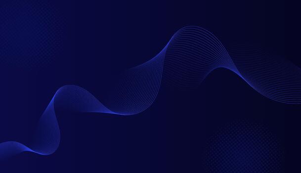 Abstract background with dark navy wave lines, soft gradients, and a smooth flowing modern design. vector