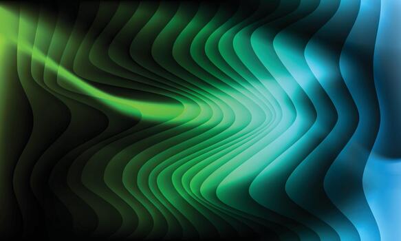 Smooth flowing wave design background vector