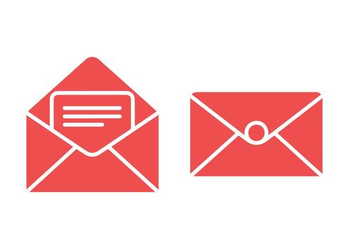 icono de un abierto y cerrado sobre, representando un mensaje, aislado en un blanco antecedentes. vector