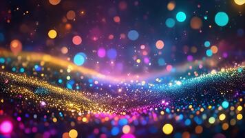 astratto bokeh sfondo con colorato scintille e leggero particelle video
