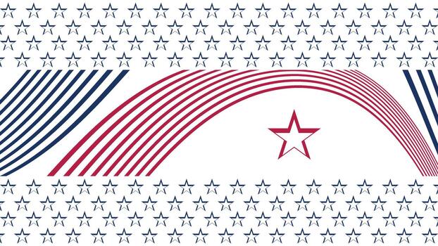 Decorative Pattern of Stars and Stripes on a White Background for a Themed Event in a Public Space During Daytime vector