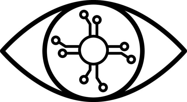 Computer Vision and Neural Network Icon vector