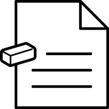 Data Deletion, Cleaning Data, and Correction File Icon vector