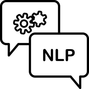 natural idioma Procesando nlp algoritmo icono vector