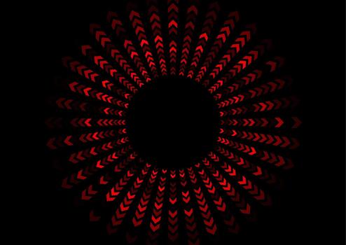 Dark red minimal circular arrows elements abstract geometric background vector