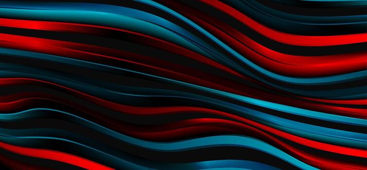 Abstract blue red smooth waves blurred elegant background vector