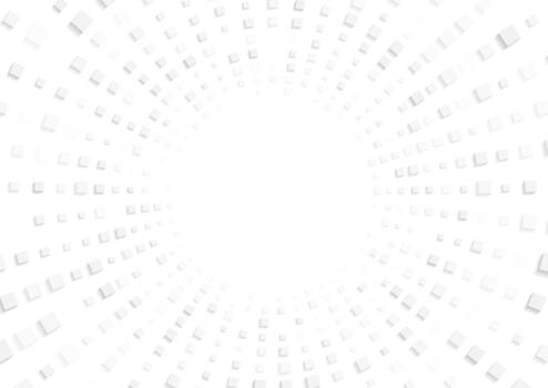 White small square dots abstract circular background vector