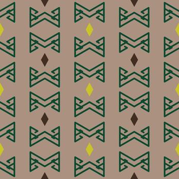 Minimal tribal inspired repeat pattern featuring geometric structured lines in earthy tones. Ideal for modern boho style, simple textile designs, wrapping paper, lifestyle product decoration, seamless vector
