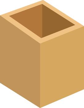 Stylish empty box mockup for creative design projects and product presentations now available for download vector