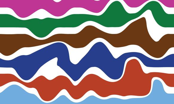 Vibrant abstract pattern with flowing multicolored wavy lines creating a dynamic artistic design background vector