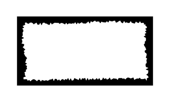 dentado rectangular marco para collage, foto o fotografía. sábana de papel con rasgado interior bordes aislado en transparente antecedentes. gráfico ilustración vector