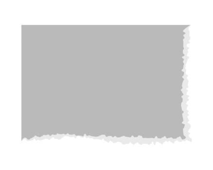 Paper piece with ripped edges isolated on white background. Torn cardboard tag, label, sticker in retro vintage style. Note, memo, collage scrap element. Empty tattered box. illustration vector