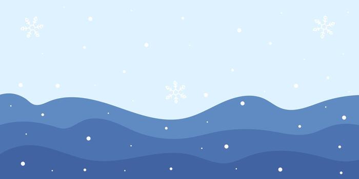 Winter background with abstract patterns and snowflakes in soft blue tones during quiet season vector