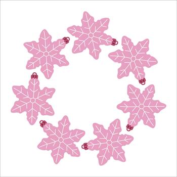 sencillo festivo redondo marco con Navidad árbol decoraciones sencillo diseño es ideal para nuevo año y Navidad decoraciones vector