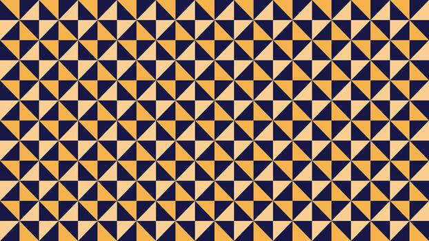 Repeating navy and orange triangle pattern with bold geometric symmetry, ideal for modern backgrounds and graphic design vector