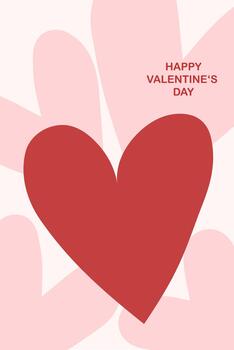 Love cover background. Happy Valentines Day cards with two hearts one line continuous shape, greeting sign. Invitation abstract design patterns in minimal line art modern style vector