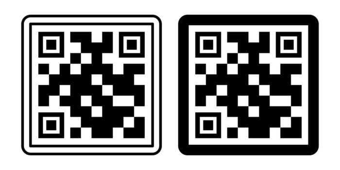 QR Code Black Icon Bundle for Scan and Digital Access Themes vector
