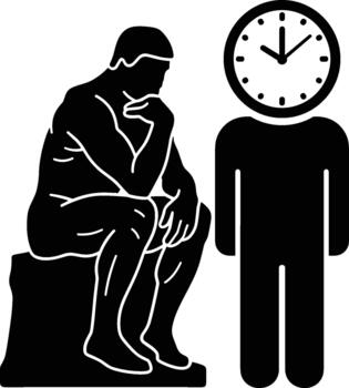 The thinker and the clock vector