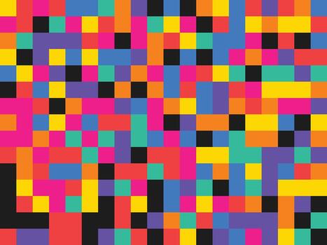 Colorful Pixel Art Pattern Background Design Element vector