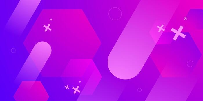 resumen degradado rosado y púrpura color antecedentes con dinámica hexágono modelo elemento concepto diseño. futurista bandera antecedentes. vector