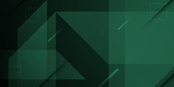Abstract geometric dark green background. Simple overlap arrow shapes triangle pattern element concept. Cool and futuristic banner background. vector
